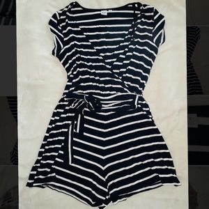 Gap blue and white jumpsuit